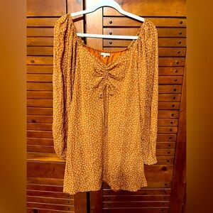 Copper Key Orange Floral Mini Dress